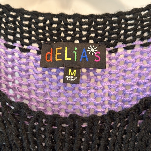 Dolls Kill Delia’s Pride Stripe Oversized Sweater - Picture 3 of 4